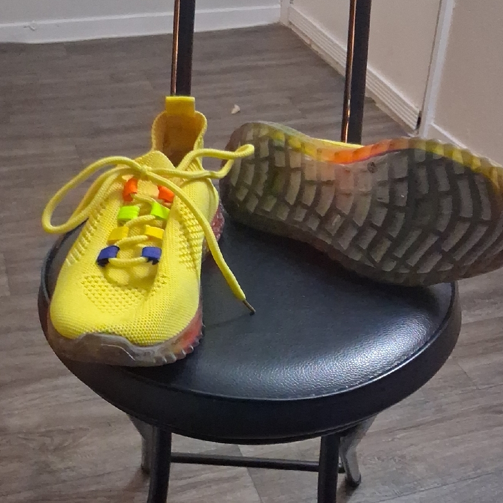 Colorful Womens Sneakers with Yellow Base
